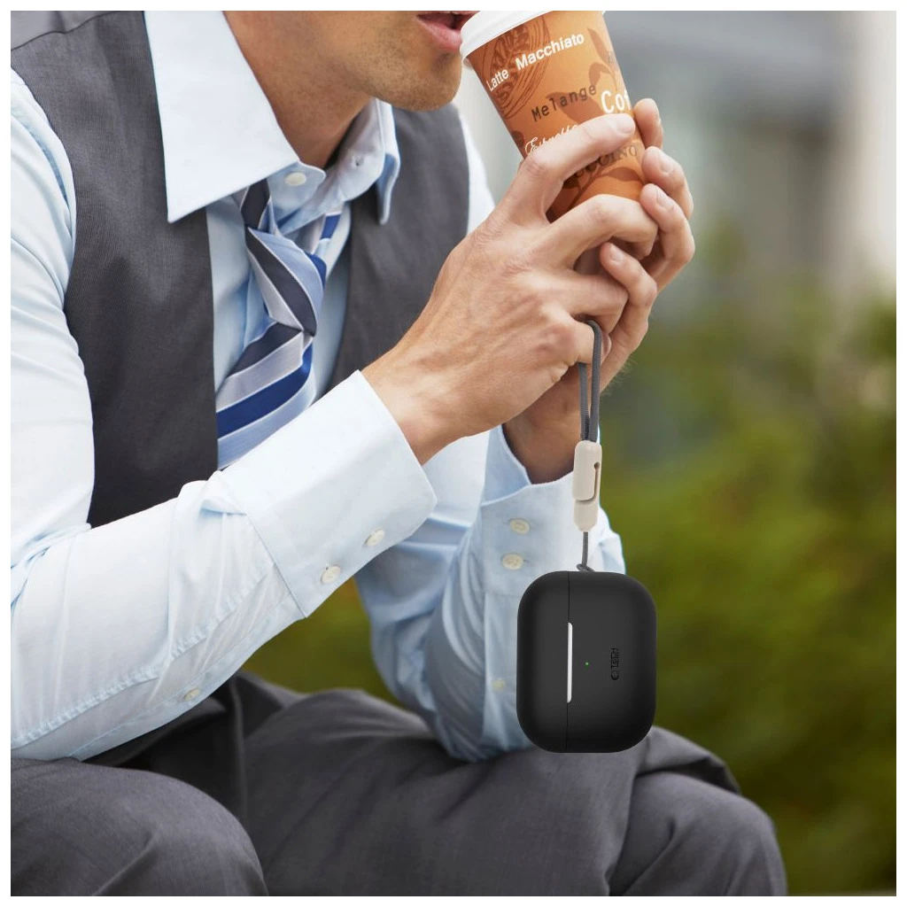 TECH-PROTECT SILICONE tok Apple AirPods Pro 1/2 készülékhez poros rózsaszín