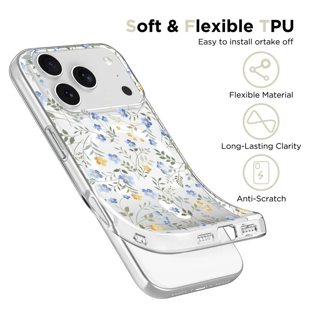 TECH-PROTECT FLEXAIR MAGSAFE iPhone 17 Pro Max készülékhez tok Spring Flowers