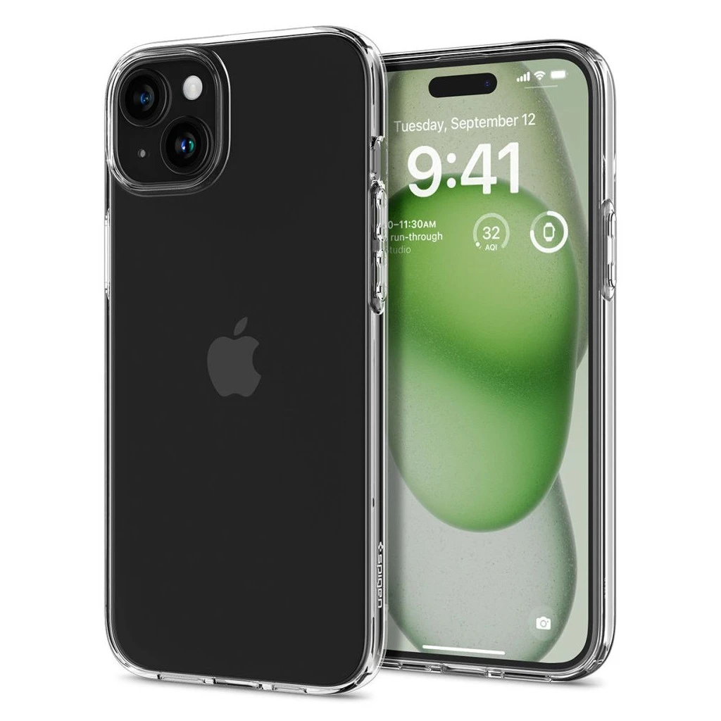 SPIGEN LIQUID CRYSTAL iPhone 15 Plus készülékhez Crystal Clear tok