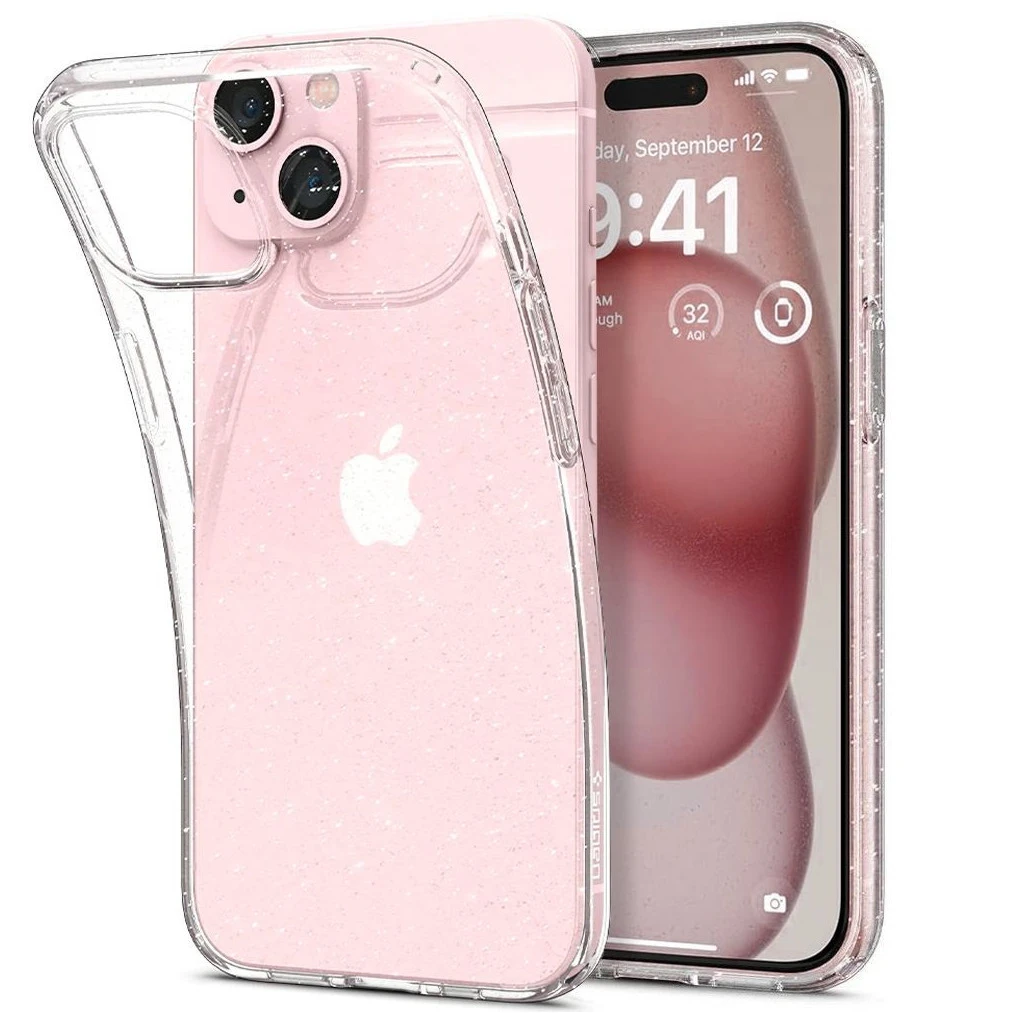 SPIGEN Liquid Crystal iPhone 15 Plus készülékhez tok Glitter Crystal