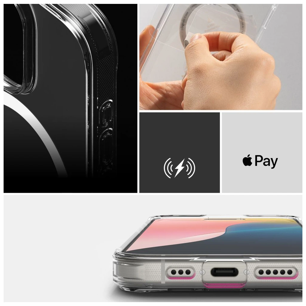 Ringke Fusion Magnetic MagSafe iPhone 16 Pro Max készülékhez tok – Matte Clear