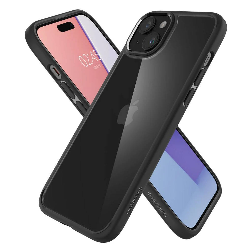 SPIGEN Ultra Hybrid iPhone 15 Plus készülékhez tok matt fekete