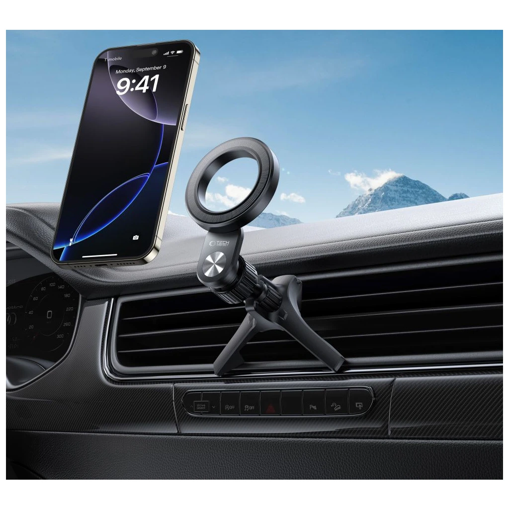 TECH-PROTECT N53 mágneses MagSafe stabil szellőző autós tartó fekete