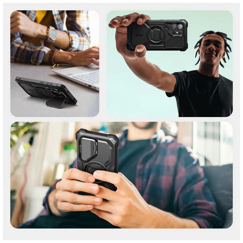 SUPCASE IBLSN ARMORBOX MAG MAGSAFE – Samsung Galaxy S25 Ultra készülékhez tok fekete