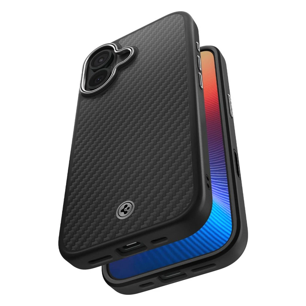 SPIGEN ENZO ARAMID „T” MAG MAGSAFE iPhone 17 készülékhez tok fekete/ezüst