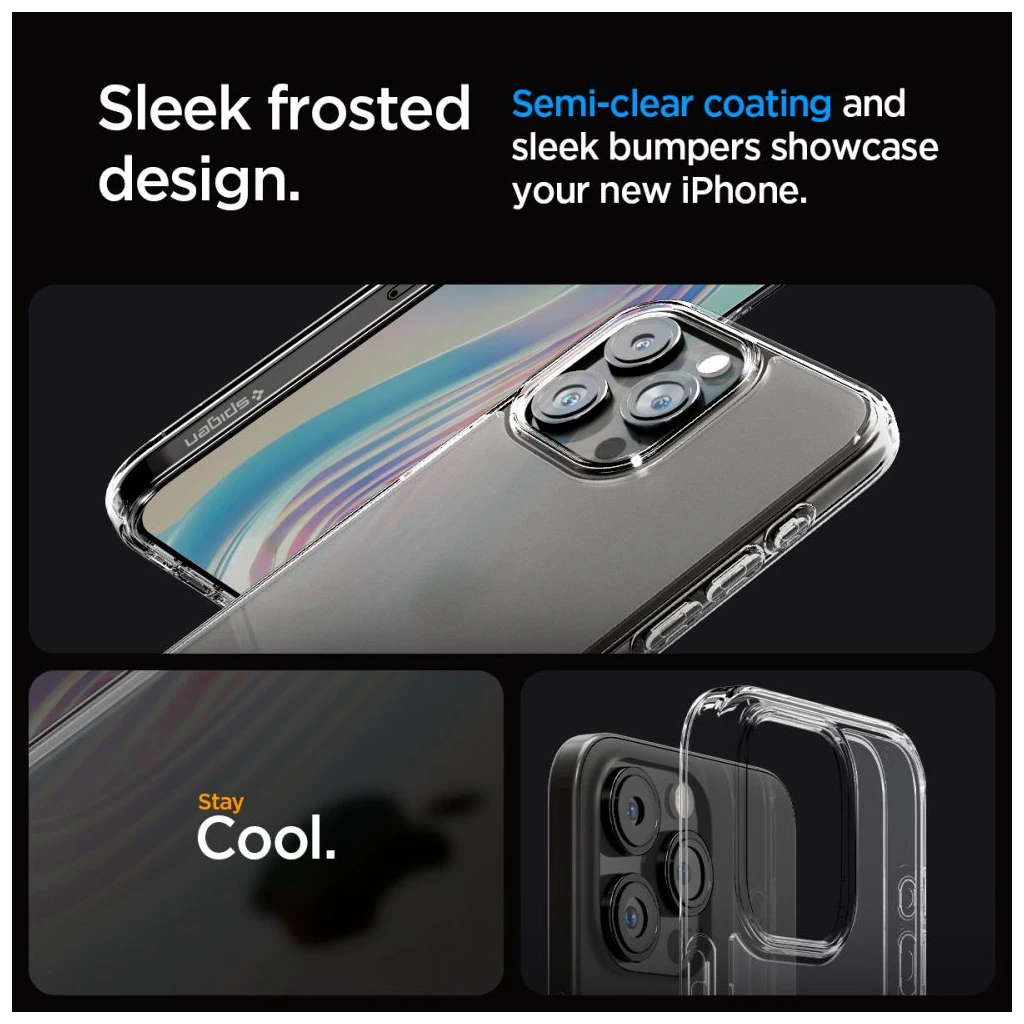 SPIGEN ULTRA HYBRID iPhone 15 Pro készülékhez tok Frost Clear