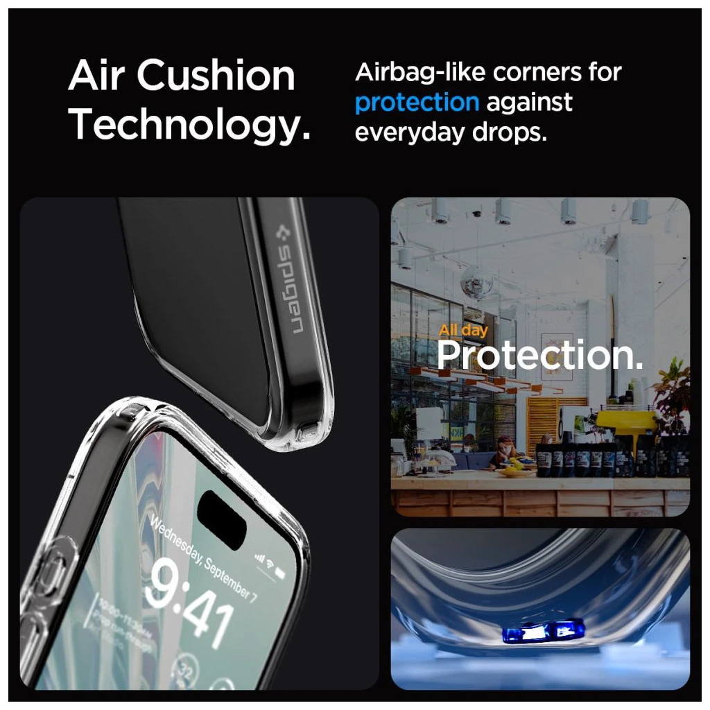 SPIGEN ULTRA HYBRID iPhone 15 Pro készülékhez tok Frost Clear