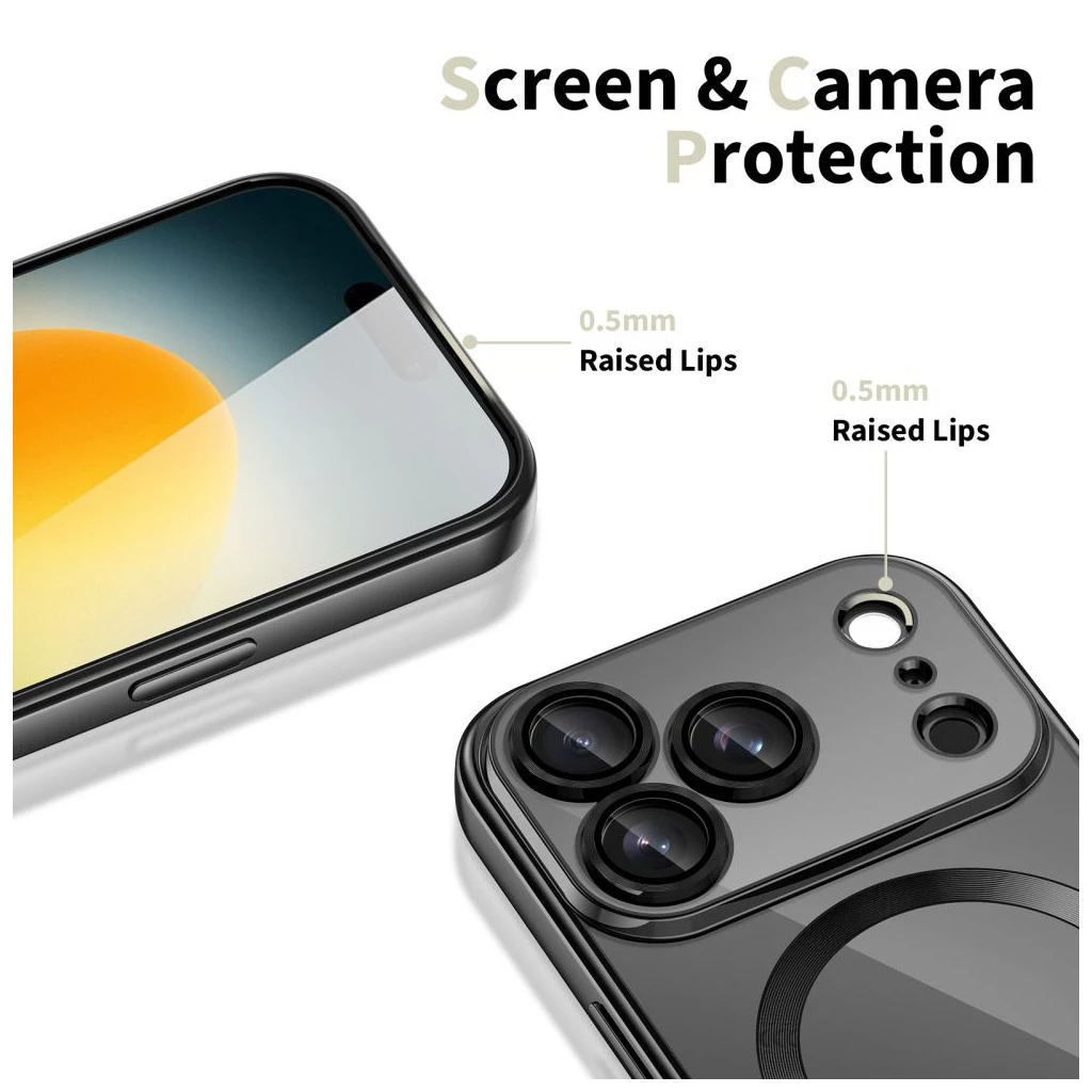 TECH-PROTECT MAGFLEX MAGSAFE iPhone 17 Pro Max készülékhez tok, fényes fekete