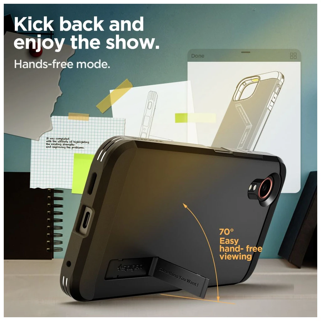 SPIGEN TOUGH ARMOR tok Samsung Galaxy Xcover 7 Pro készülékhez fekete