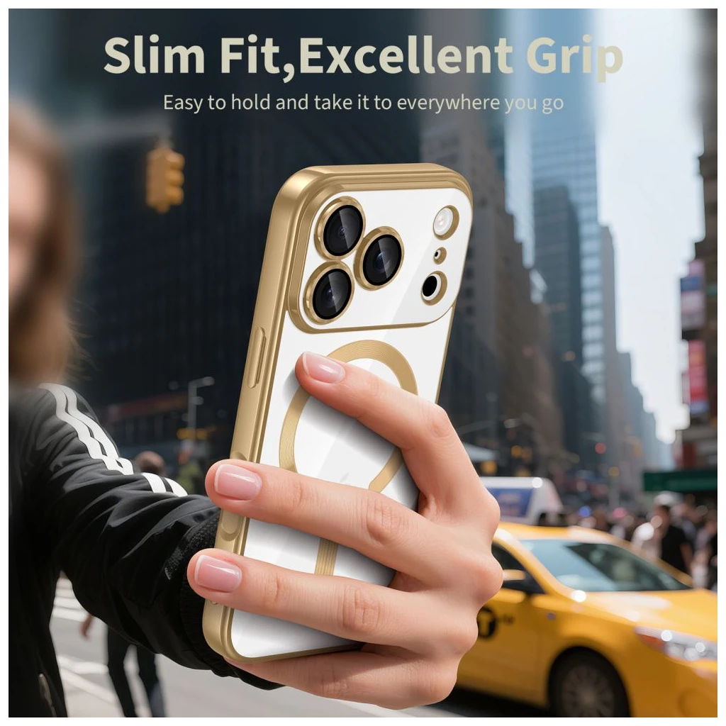 TECH-PROTECT MAGFLEX MAGSAFE iPhone 17 Pro készülékhez tok fényes arany