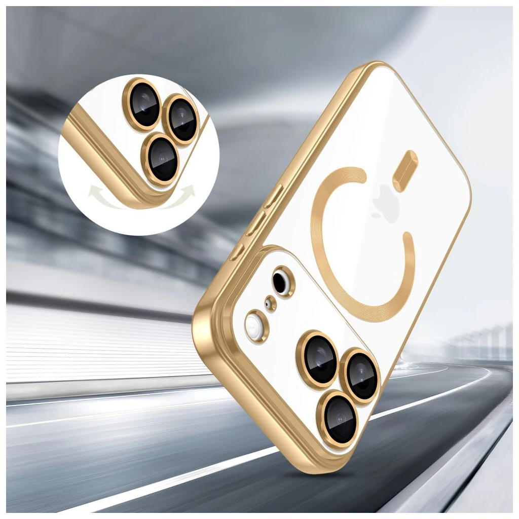 TECH-PROTECT MAGFLEX MAGSAFE iPhone 17 Pro készülékhez tok fényes arany