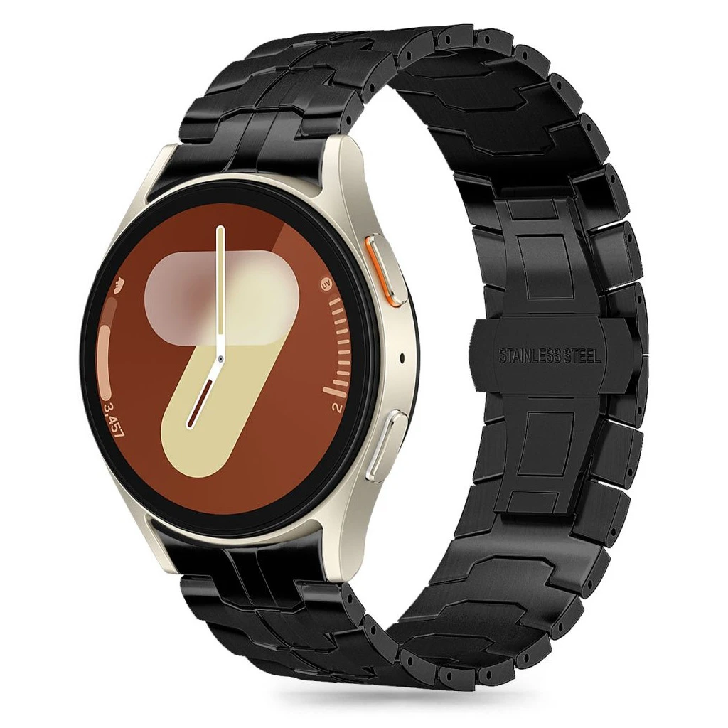 TECH-PROTECT STAINLESS LINE védőtok Samsung Galaxy Watch 4 / 5 / 5 PRO / 6 / 7 / FE készülékhez fekete