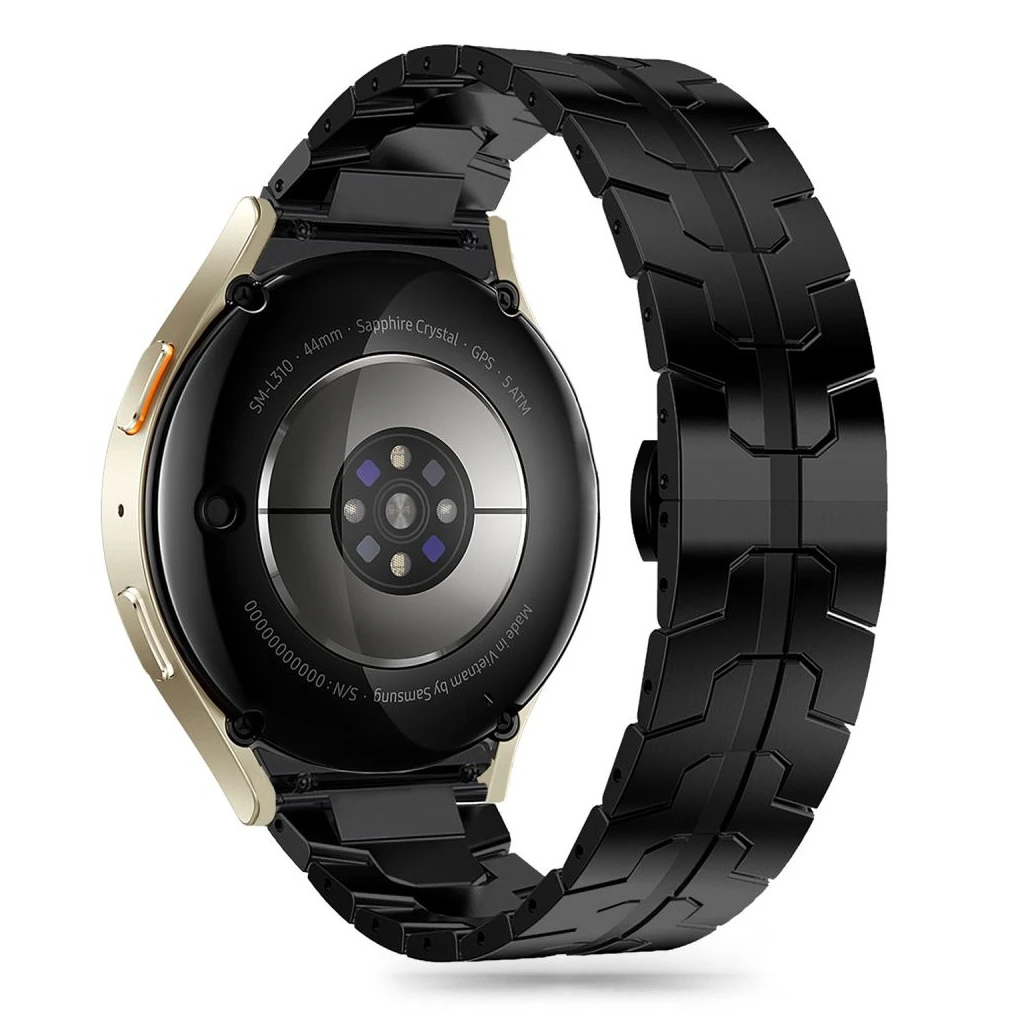 TECH-PROTECT STAINLESS LINE védőtok Samsung Galaxy Watch 4 / 5 / 5 PRO / 6 / 7 / FE készülékhez fekete