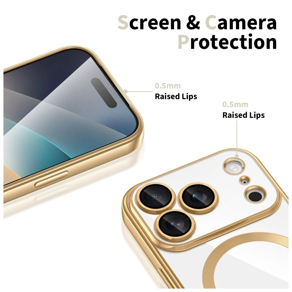 TECH-PROTECT MAGFLEX MAGSAFE iPhone 17 Pro Max készülékhez tok fényes arany