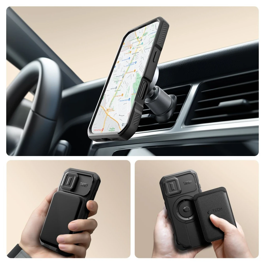 TECH-PROTECT KEVLAR MAGSAFE iPhone 17 készülékhez tok fekete