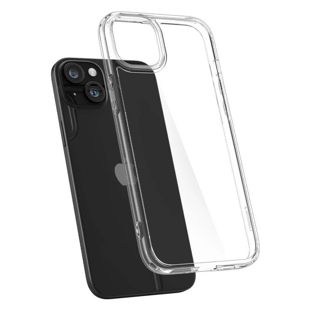 SPIGEN ULTRA HYBRID iPhone 15 készülékhez tok – CRYSTAL CLEAR