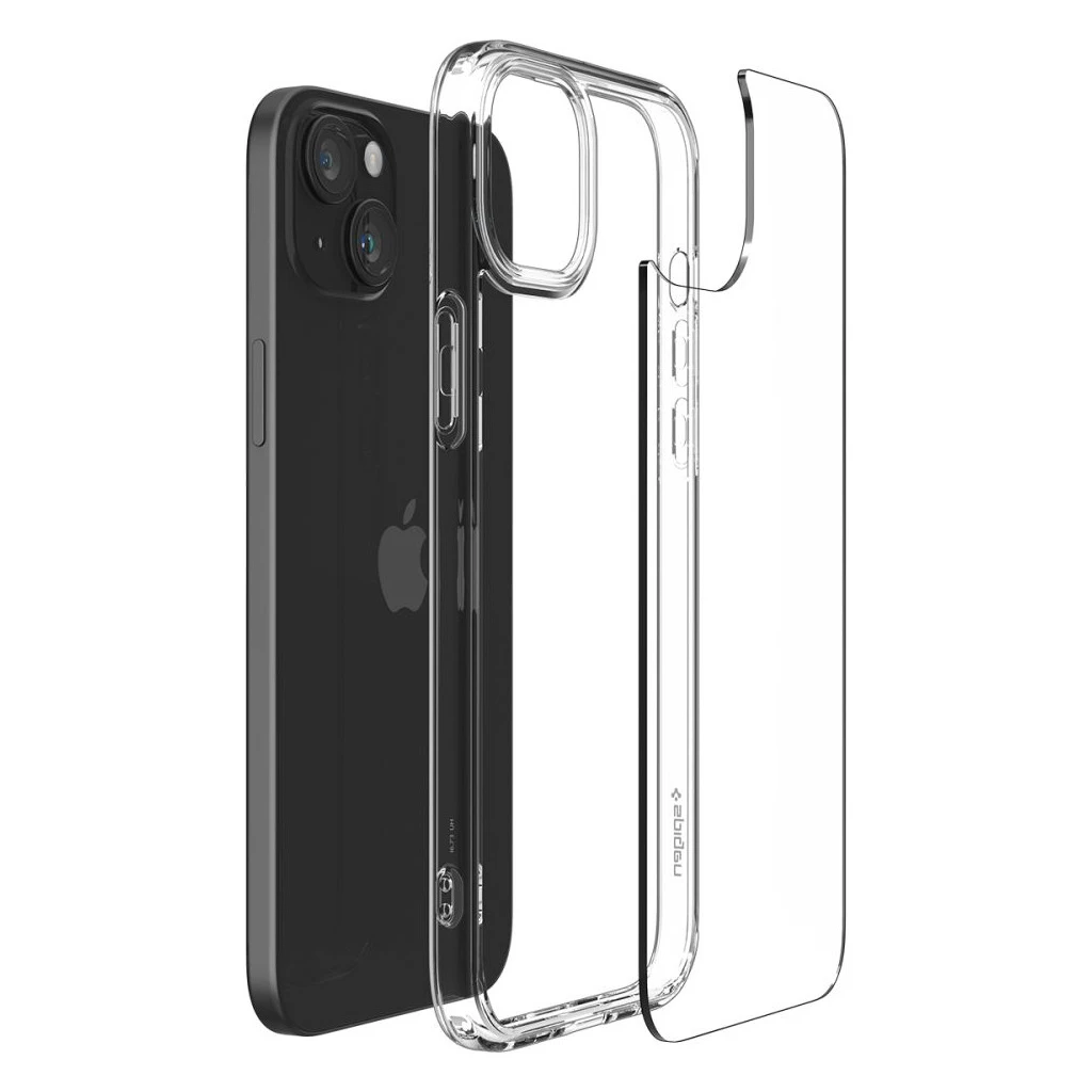 SPIGEN ULTRA HYBRID iPhone 15 készülékhez tok – CRYSTAL CLEAR