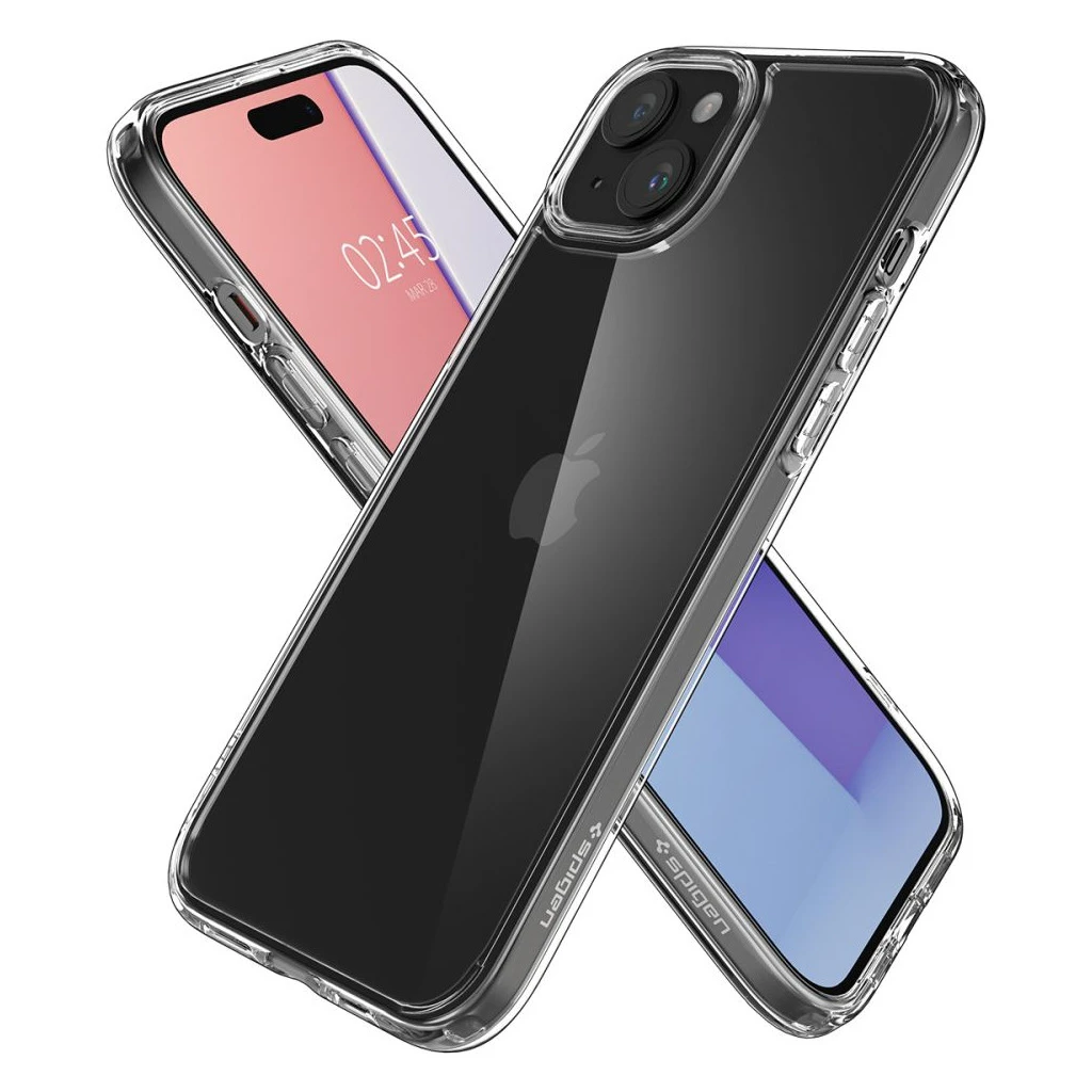 SPIGEN ULTRA HYBRID iPhone 15 készülékhez tok – CRYSTAL CLEAR