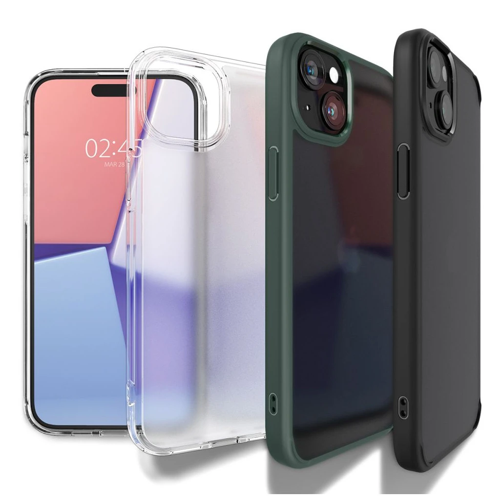 SPIGEN ULTRA HYBRID iPhone 15 készülékhez tok – frost fekete