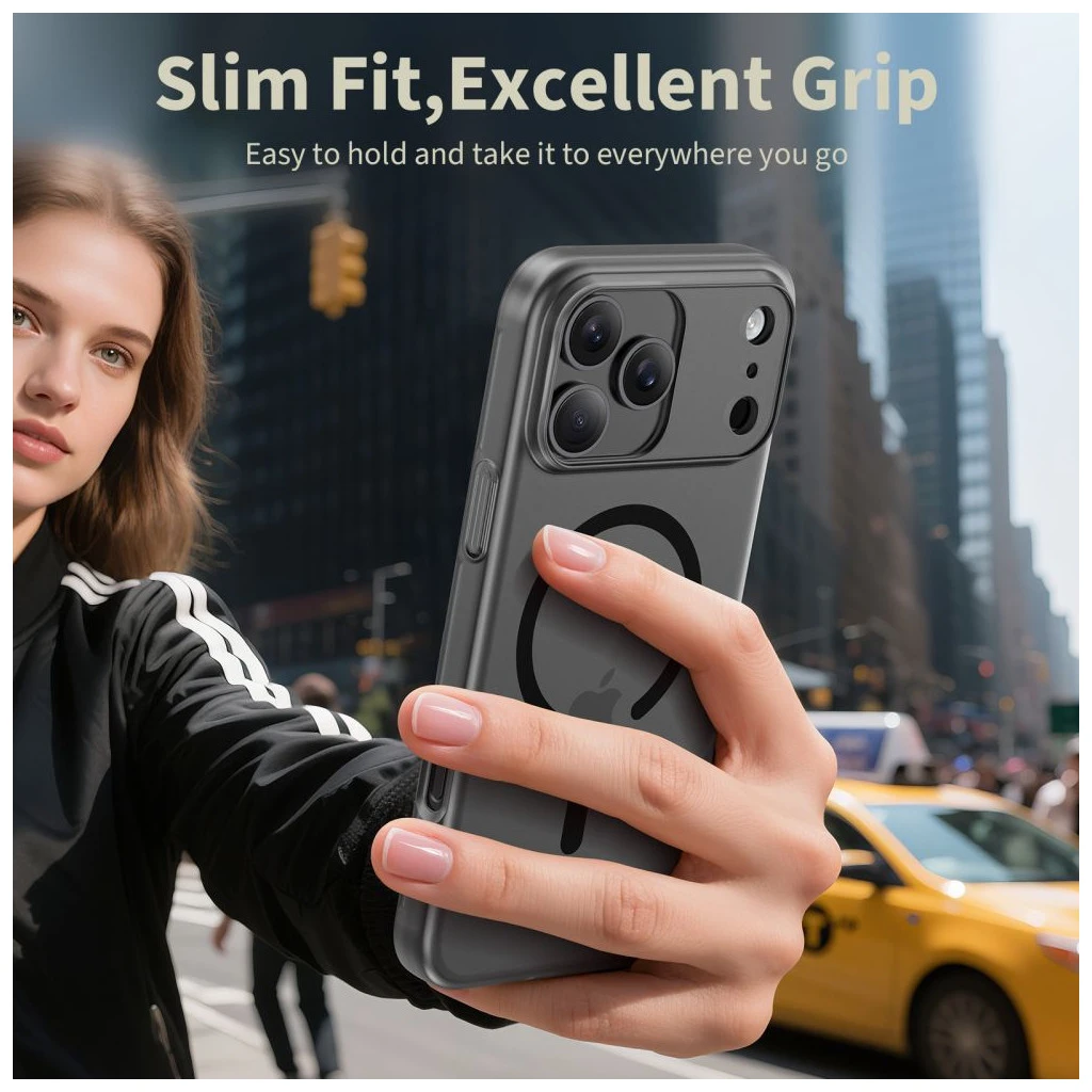 TECH-PROTECT MAGSLIM MAGSAFE iPhone 17 Pro készülékhez tok matt fekete