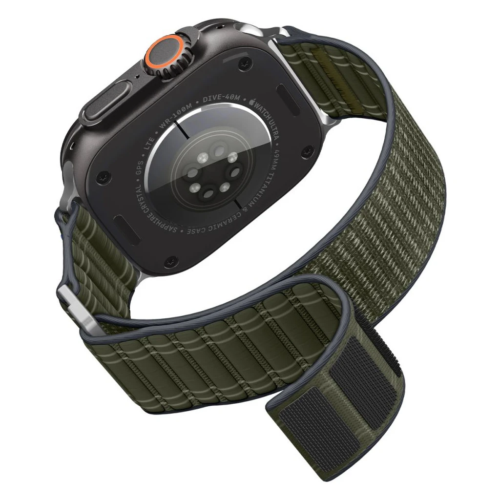 SPIGEN WBF0 szíj APPLE WATCH 8 / 9 / 10 / 11 / SE / ULTRA készülékhez (44 / 45 / 46 / 49 MM) zöld