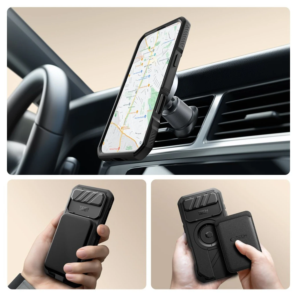 TECH-PROTECT KEVLAR MAGSAFE iPhone Air készülékhez tok fekete