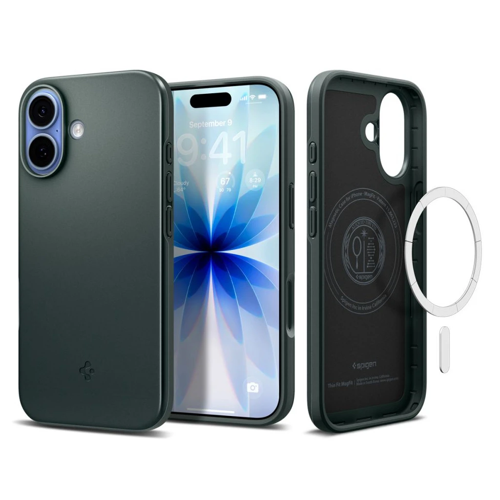 SPIGEN THIN FIT MAG MAGSAFE iPhone 17 készülékhez tok Abyss zöld