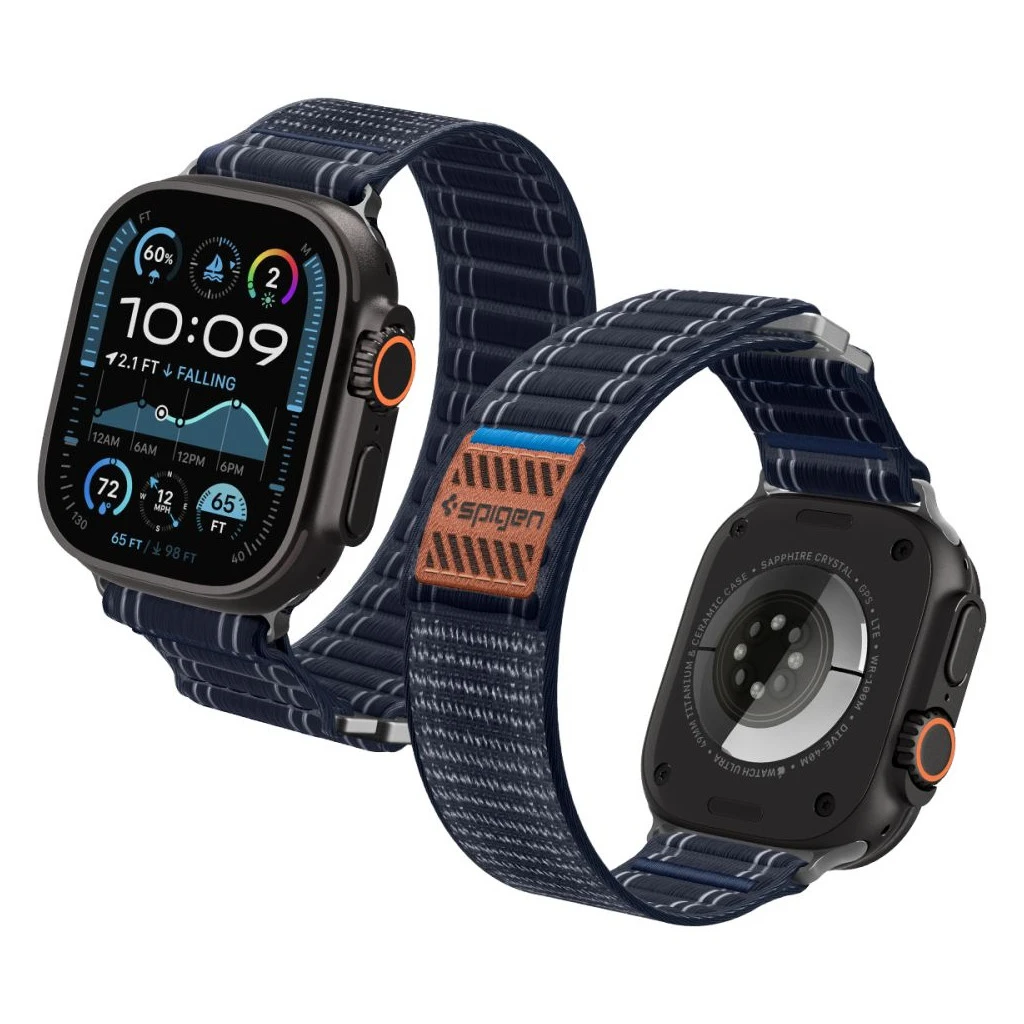 SPIGEN WBF0 óraszíj Apple Watch 8/9/10/11/SE/ULTRA készülékhez (44/45/46/49 MM) tengerészkék