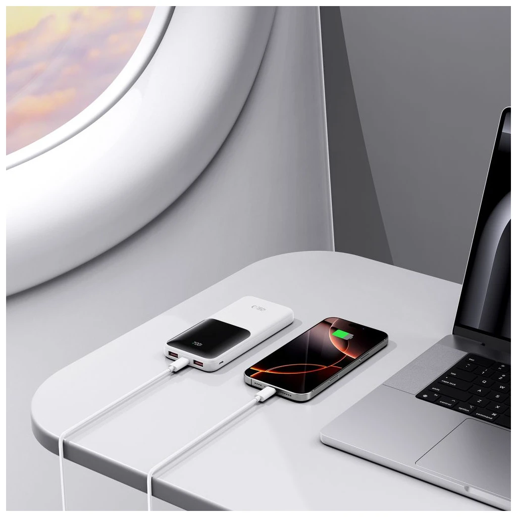 TECH-PROTECT PB01 töltőbank 10000MAH 22.5W fehér