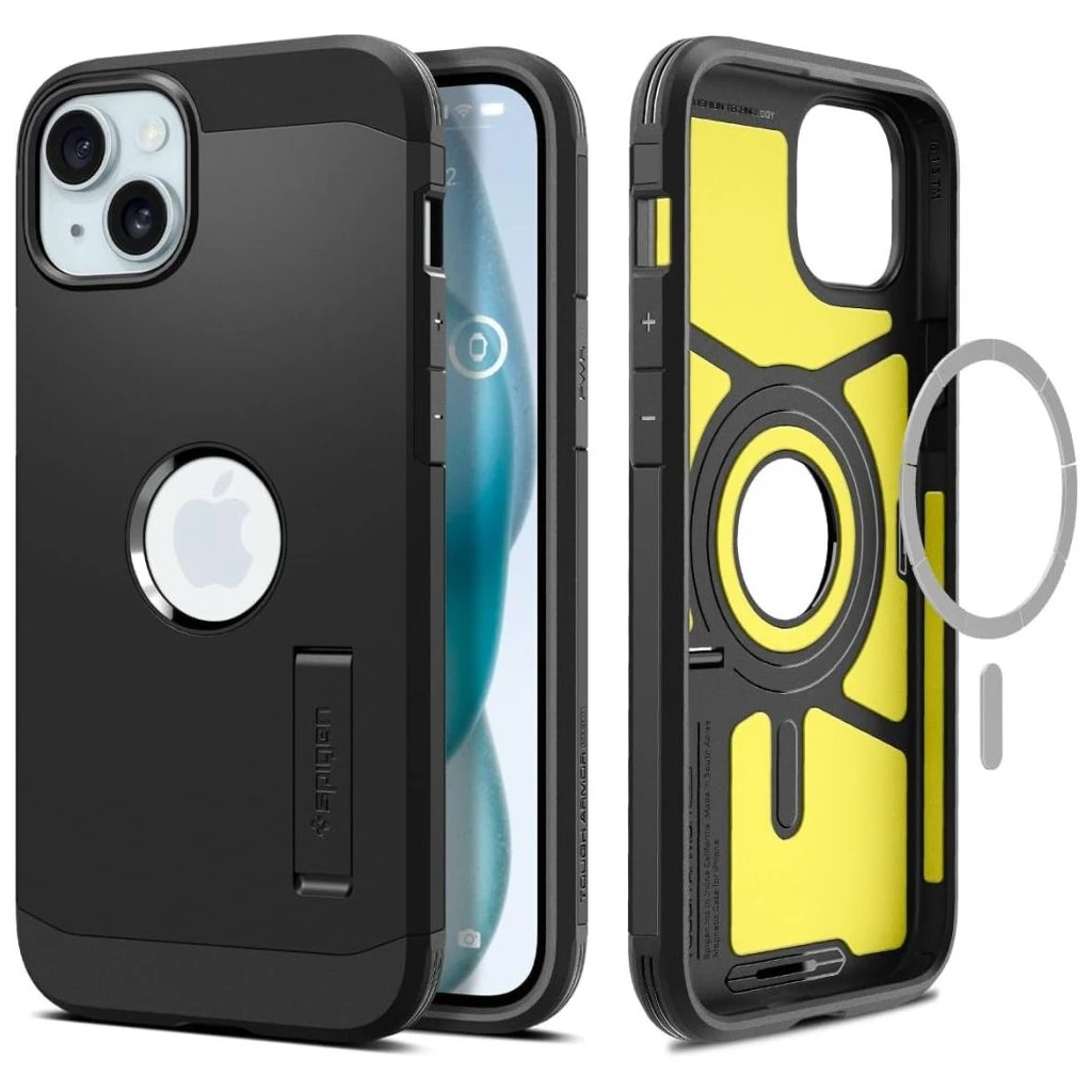 SPIGEN TOUGH ARMOR MAG MAGSAFE iPhone 15 készülékhez tok fekete