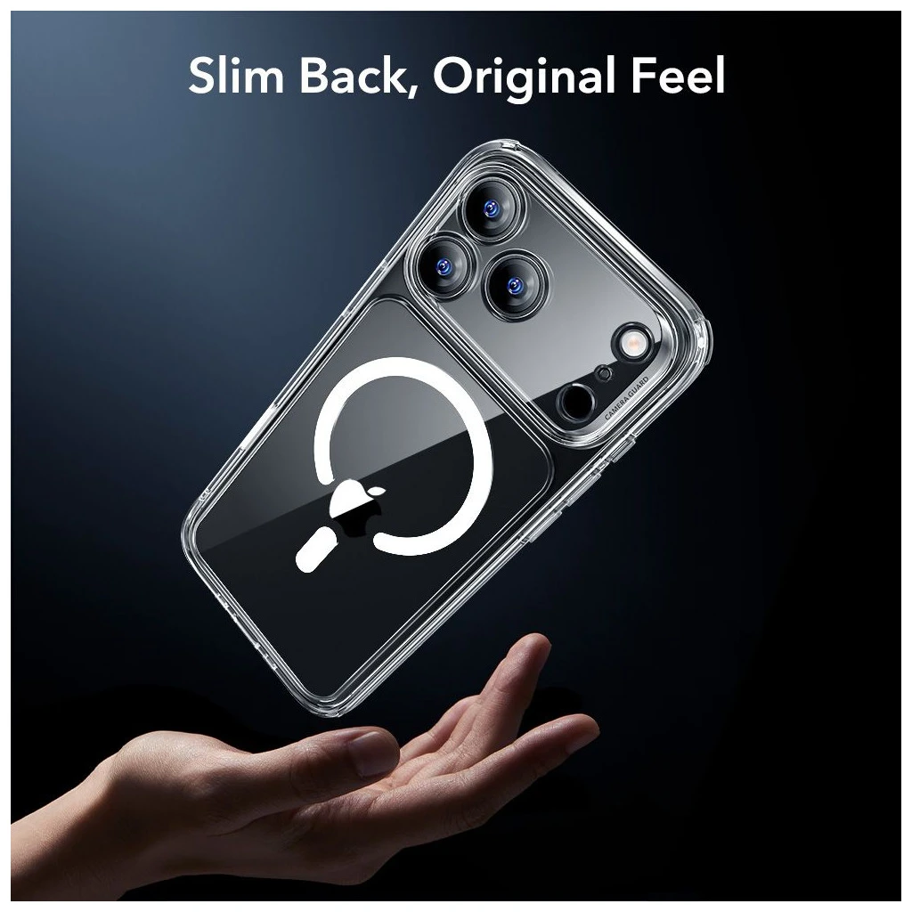 ESR CLASSIC HYBRID MagSafe tok és temperált üvegfólia iPhone 17 Pro Max készülékhez átlátszó