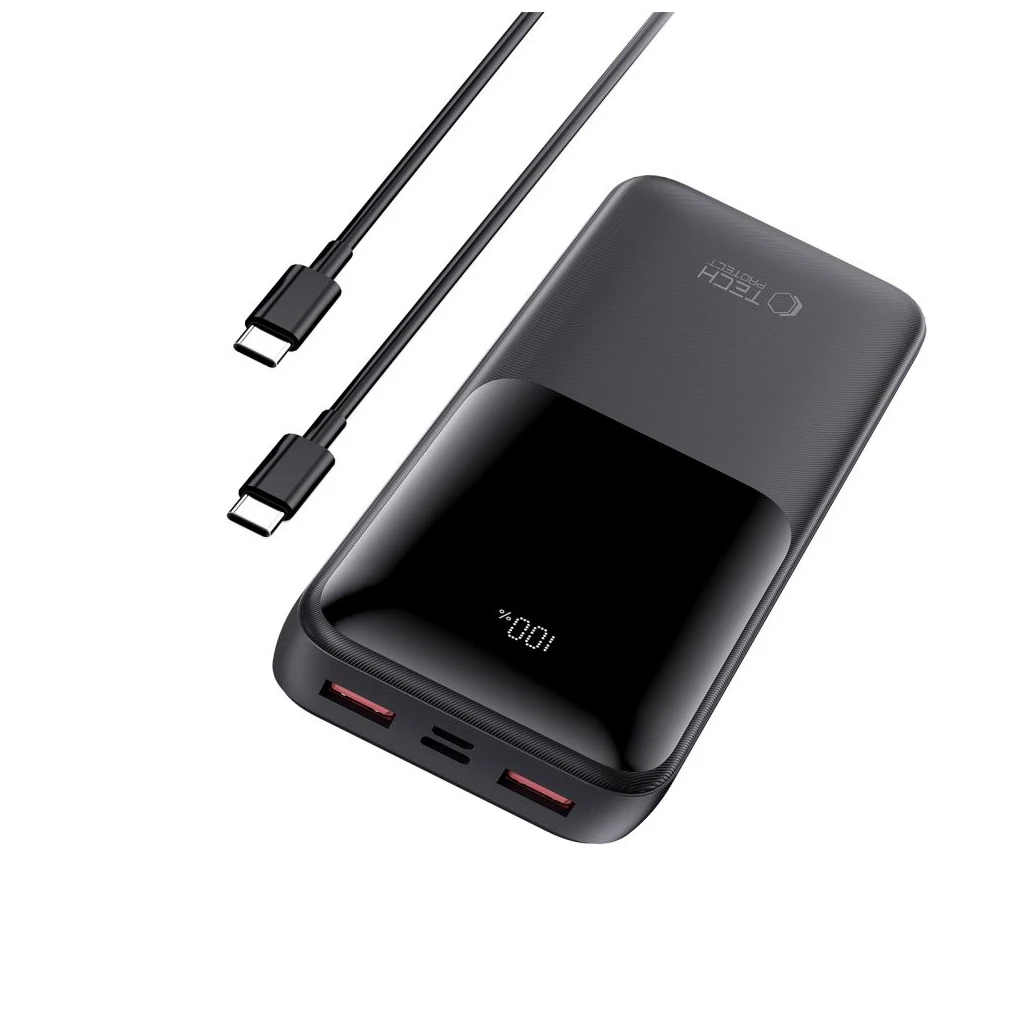 TECH-PROTECT PB02 Hordozható töltő 20000MAH 22.5W fekete