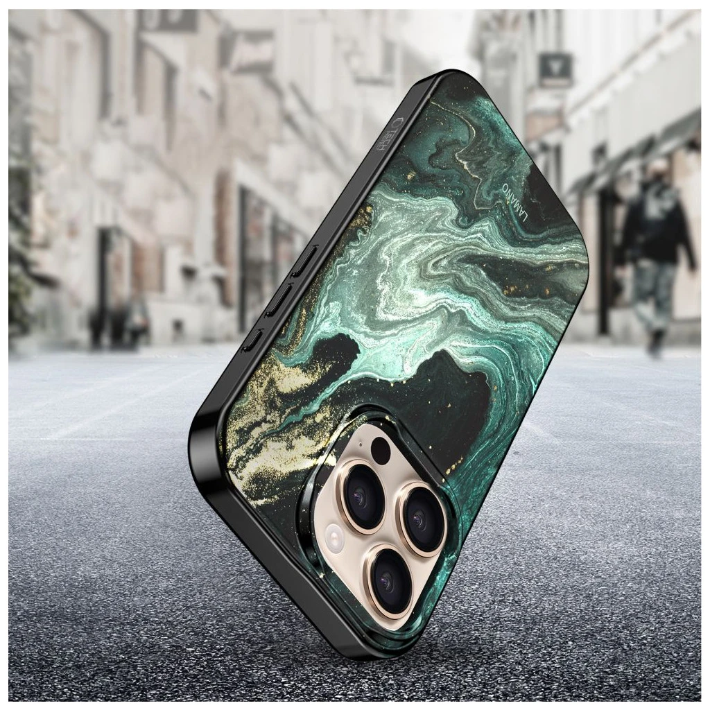 TECH-PROTECT LAMANO MAGSAFE iPhone 16 Pro készülékhez tok AURA zöld