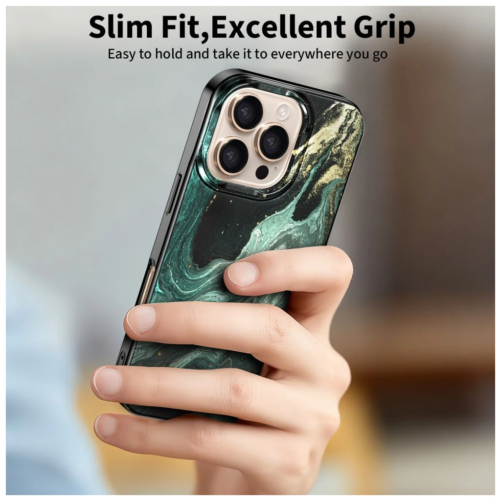 TECH-PROTECT LAMANO MAGSAFE iPhone 16 Pro készülékhez tok AURA zöld