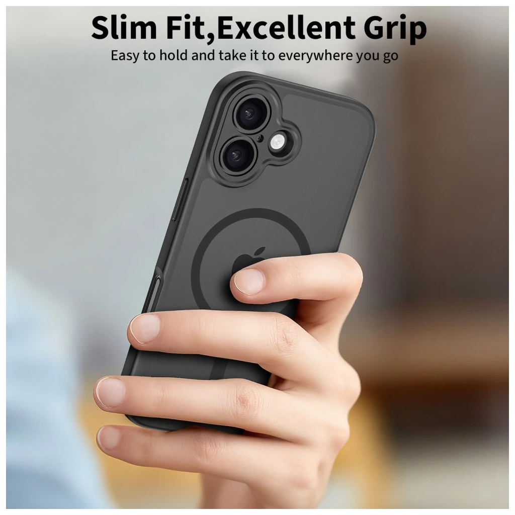 TECH-PROTECT BASICMAG MAGSAFE iPhone 17 tok készülékhez, matt fekete