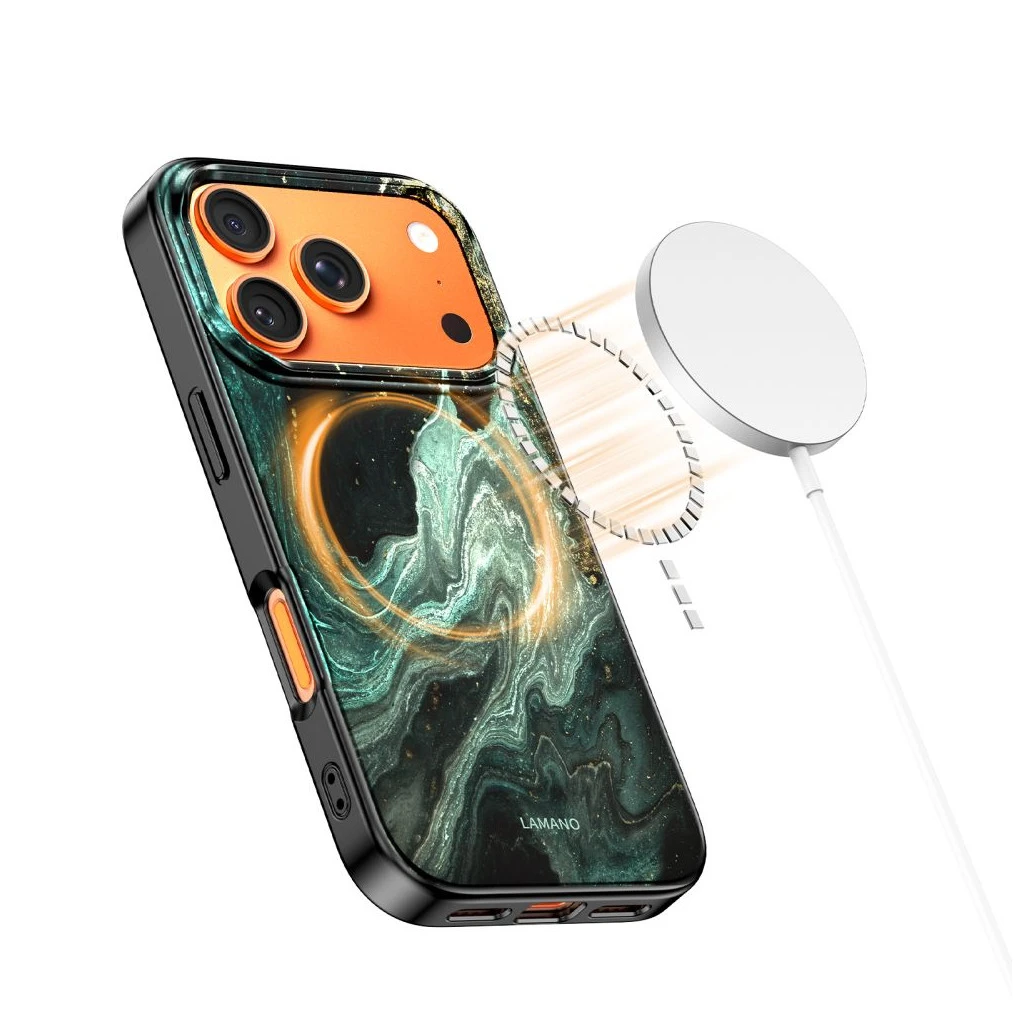 TECH-PROTECT LAMANO MAGSAFE tok iPhone 17 Pro Max készülékhez AURA zöld