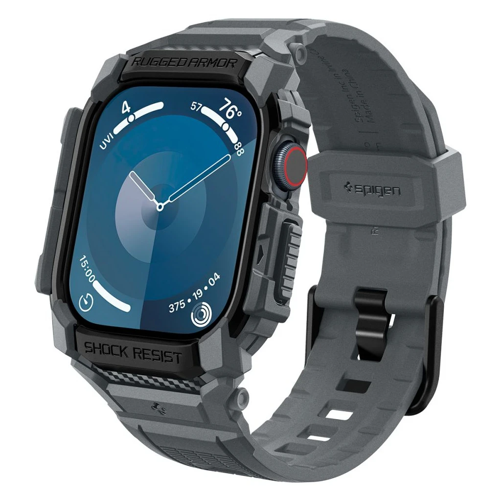 SPIGEN RUGGED ARMOR „PRO” Apple Watch 10/11 (46 MM) készülékhez tok sötétszürke