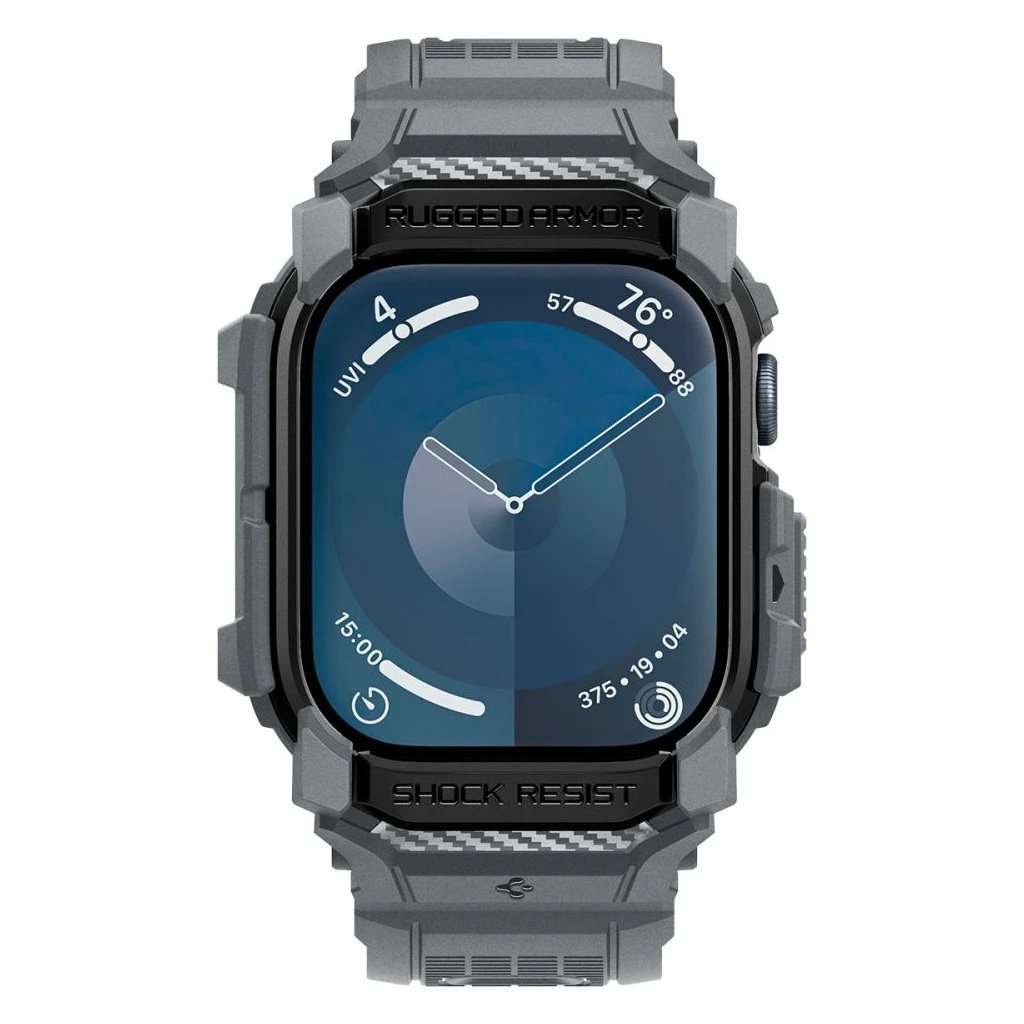 SPIGEN RUGGED ARMOR „PRO” Apple Watch 10/11 (46 MM) készülékhez tok sötétszürke