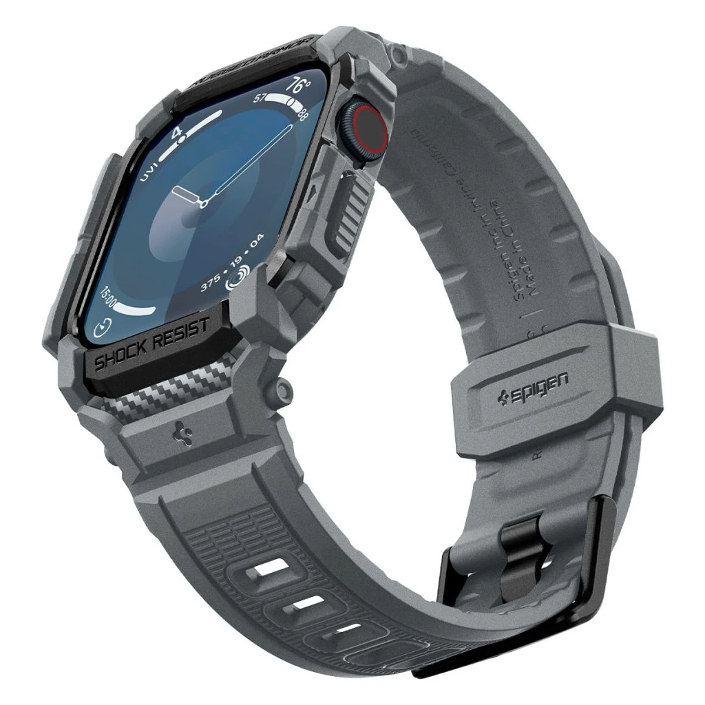 SPIGEN RUGGED ARMOR „PRO” Apple Watch 10/11 (46 MM) készülékhez tok sötétszürke