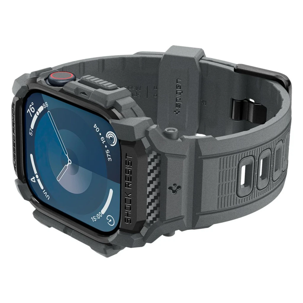 SPIGEN RUGGED ARMOR „PRO” Apple Watch 10/11 (46 MM) készülékhez tok sötétszürke