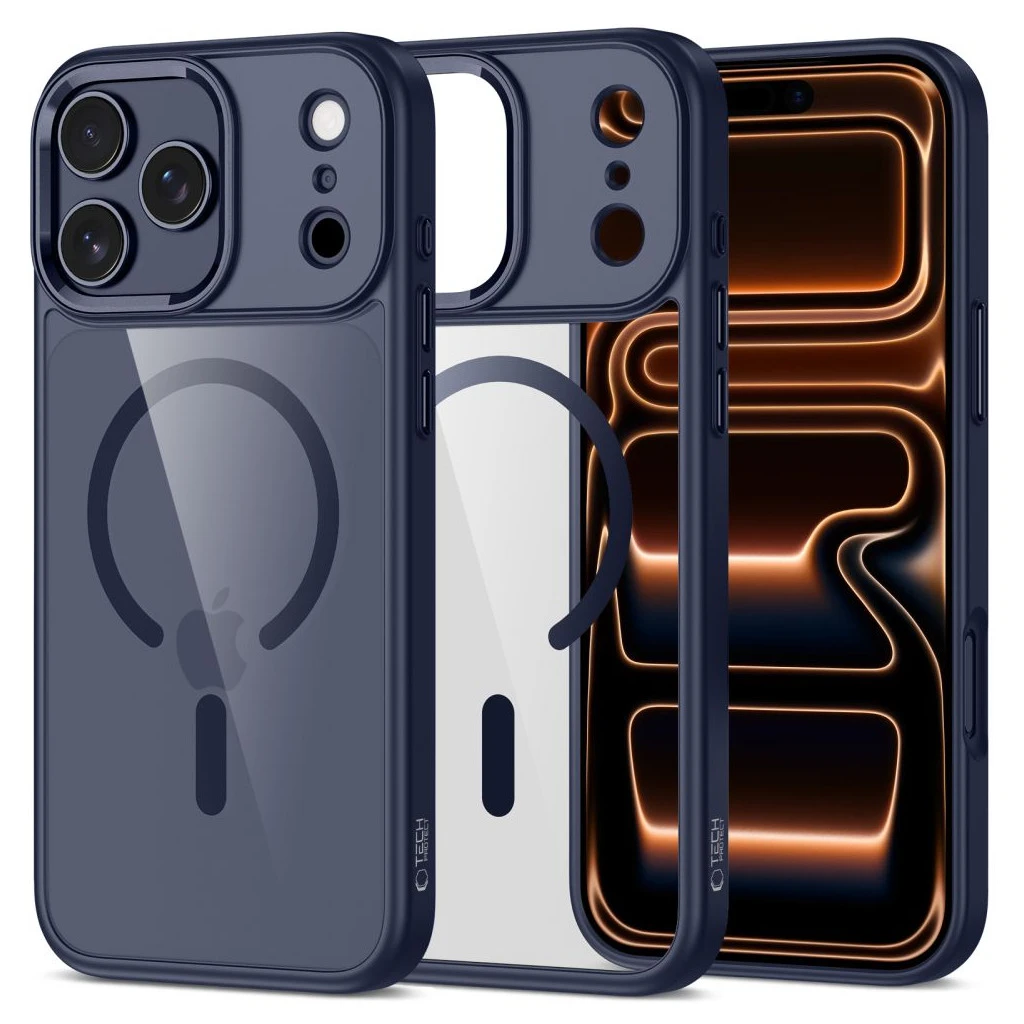TECH-PROTECT MAGMAT MAGSAFE iPhone 17 Pro Max készülékhez tok mélykék/átlátszó