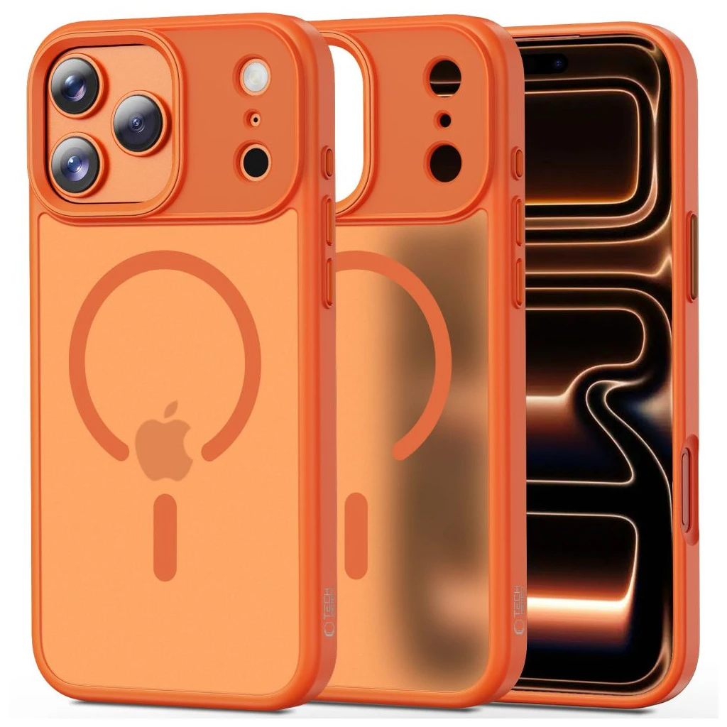 TECH-PROTECT MAGMAT MAGSAFE iPhone 17 Pro készülékhez védőtok matt kosmikus narancs