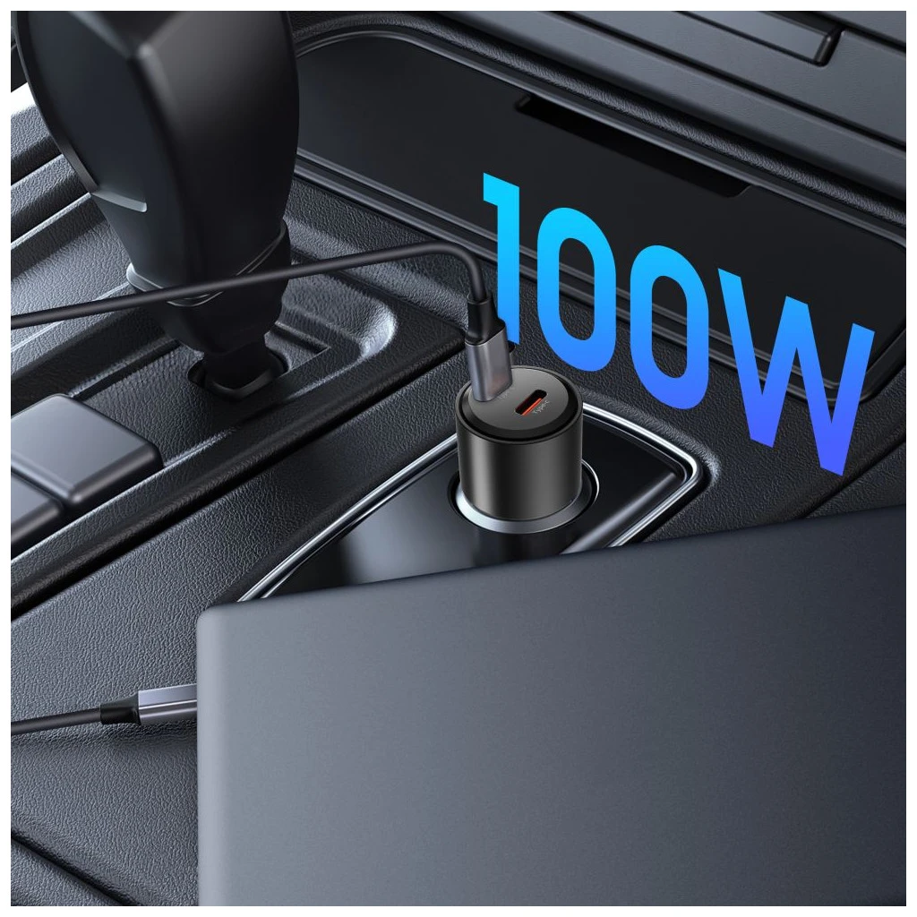 TECH-PROTECT CC03 2-portos autós töltő PD 100W fekete