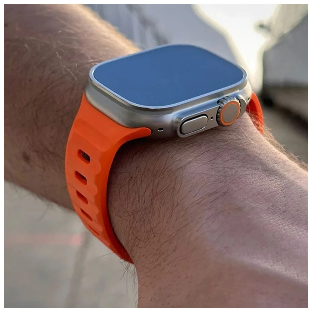 TECH-PROTECT ICONBAND LINE Apple Watch 8/9/10/11/SE/ULTRA készülékhez védőtok (44/45/46/49 MM) narancssárga