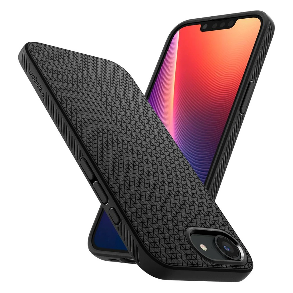 SPIGEN LIQUID AIR iPhone 16E készülékhez tok matt fekete