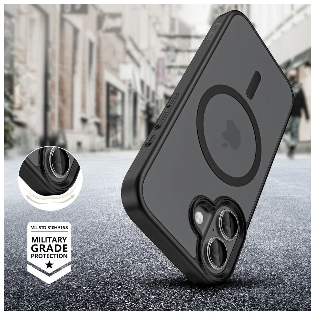 TECH-PROTECT MAGMAT MAGSAFE iPhone 17 tok készülékhez matt fekete