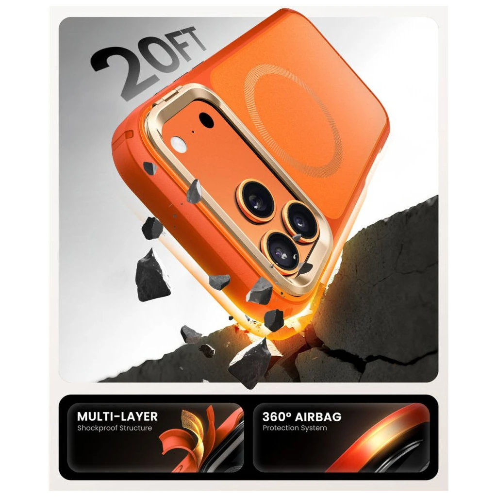 SUPCASE IBLSN ARES FLIP MAG MAGSAFE iPhone 17 Pro Max készülékhez tok, korall