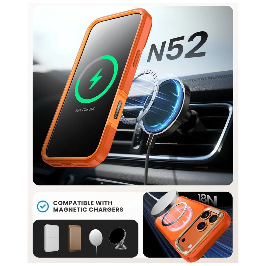 SUPCASE IBLSN ARES FLIP MAG MAGSAFE iPhone 17 Pro Max készülékhez tok, korall