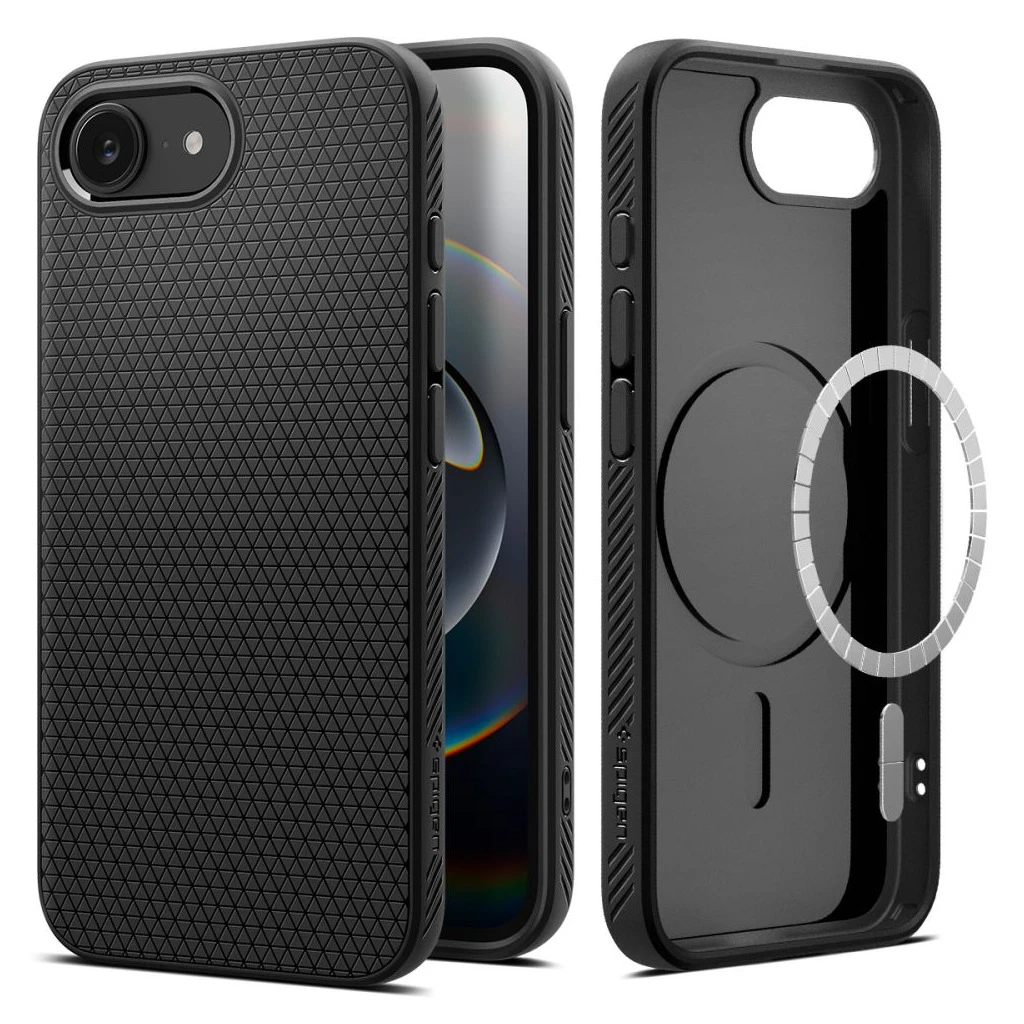 SPIGEN LIQUID AIR MAG MAGSAFE iPhone 16E készülékhez tok matt fekete
