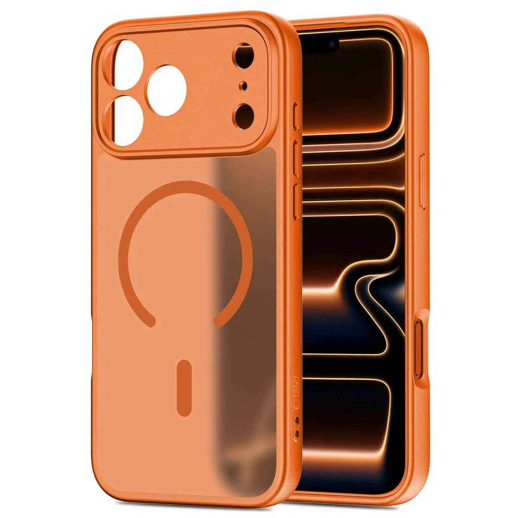 TECH-PROTECT BASICMAG MAGSAFE iPhone 17 Pro készülékhez tok matte kozmosz narancs